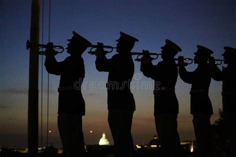 Taps being played during a parade