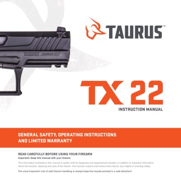 Taurus TX22 Compact Owner's Manual