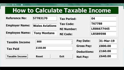 Tax Calculator Excel App