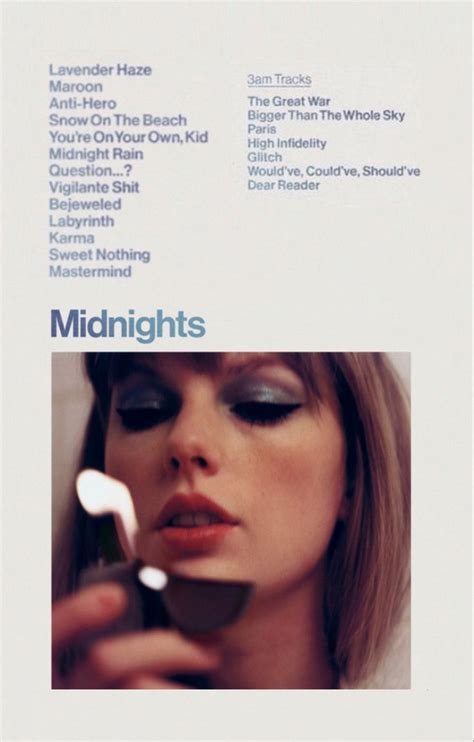 Taylor Swift Midnights Tracklist