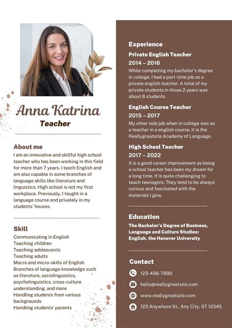 Teacher Resume Template