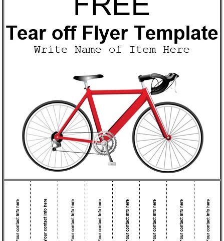 Tear-Off Flyer Templates Word