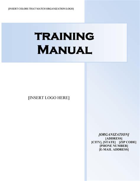 Technical Training Manual Template