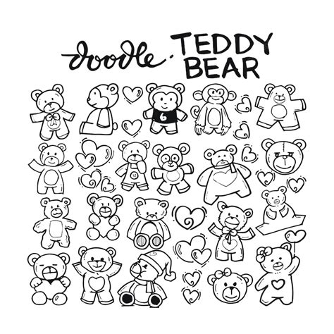 Teddy Bear Doodle Art