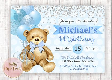 Teddy Bear Party Invitations