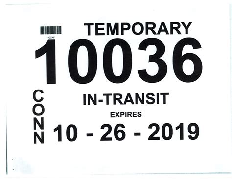 Temporary License Plate Template New York