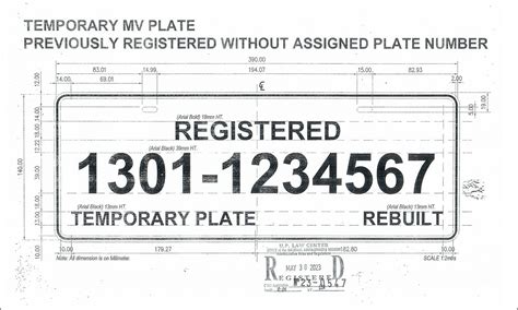 Temporary License Plate Template Pennsylvania