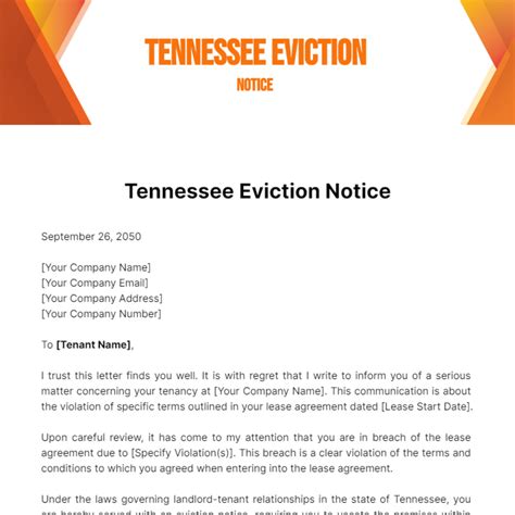 Tennessee Eviction Notice Template 6