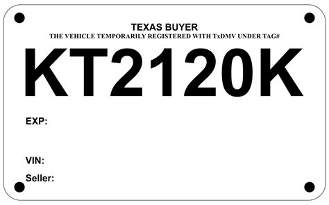 Tennessee Temporary License Plate Printable Template Mistakes