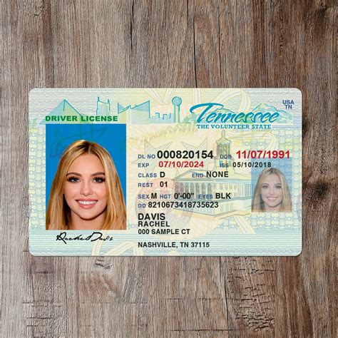 Tennessee drivers license template responsibility