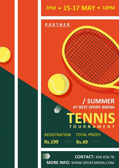 Tennis Event Flyer Template