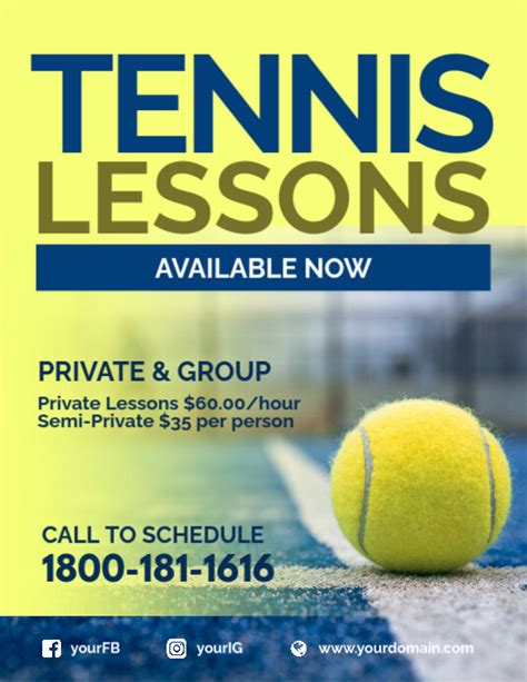 Tennis Lessons Flyer Template