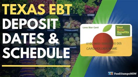 Texas Food Stamps Deposit Schedule