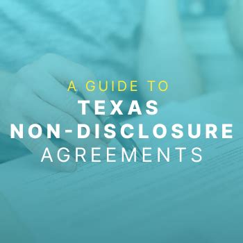 Texas Non-Disclosure Agreement Form