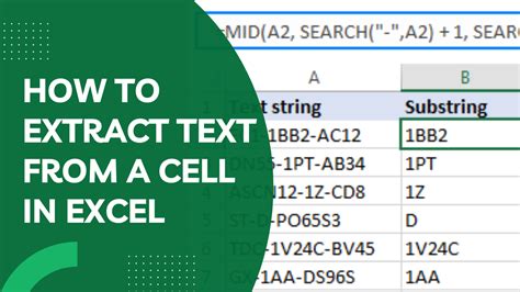 Text Extraction Formulas in Excel