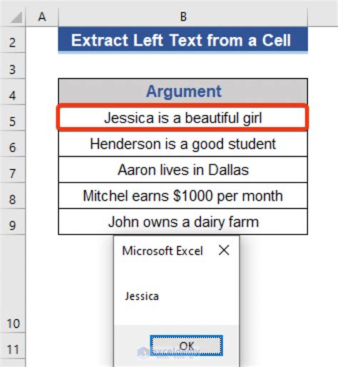 Text Extraction in Excel Examples