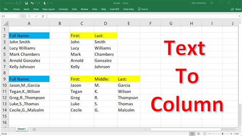 Text to Columns Feature in Excel