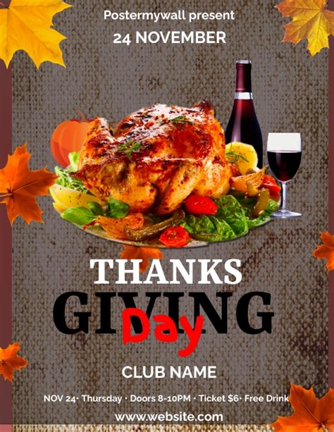 Thanksgiving Flyer Template Design