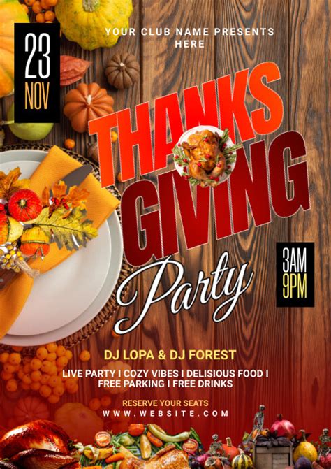 Thanksgiving Flyer Template Design