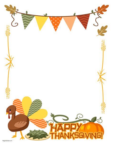 Thanksgiving borders for decorating your table