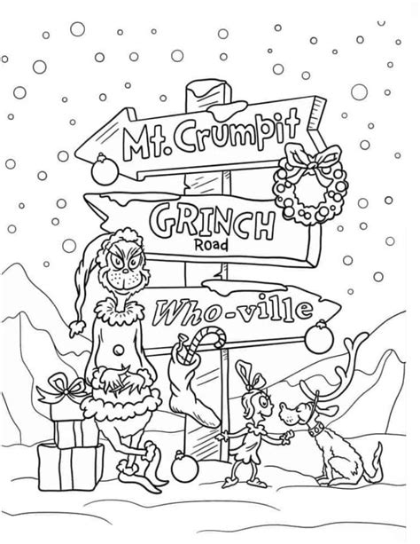 The Grinch Whoville Coloring Pages