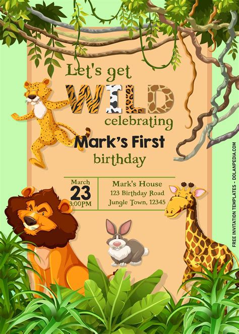 The Jungle Book Birthday Card Design