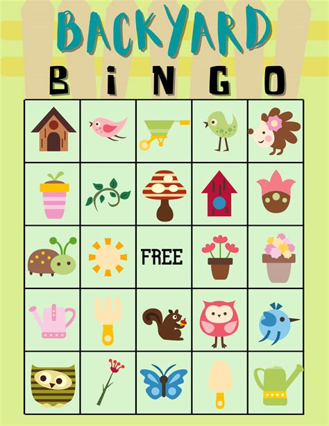 Themed Bingo Card Printable