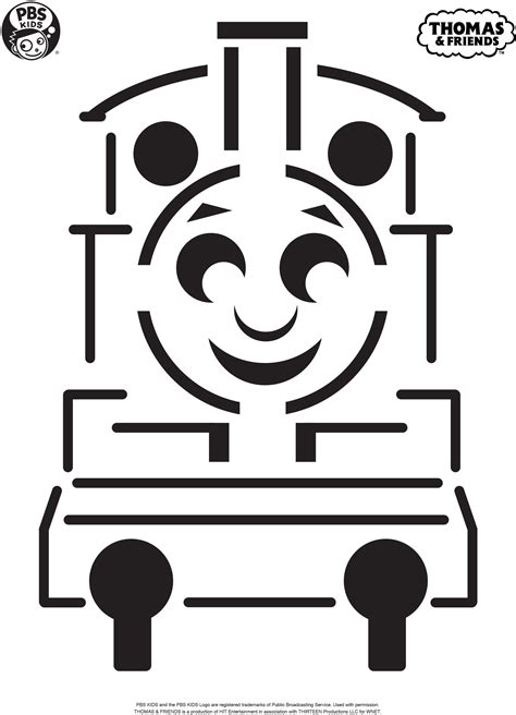 Thomas the Train Pumpkin Template Print