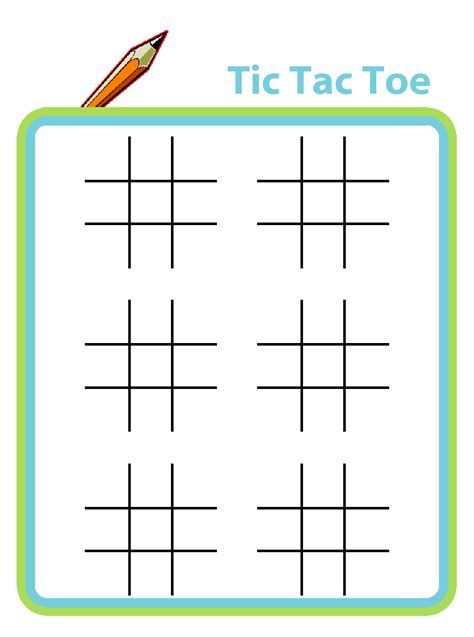 Types of Tic Tac Toe Sheets