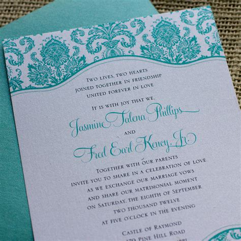 Tiffany Blue Wedding Invitation