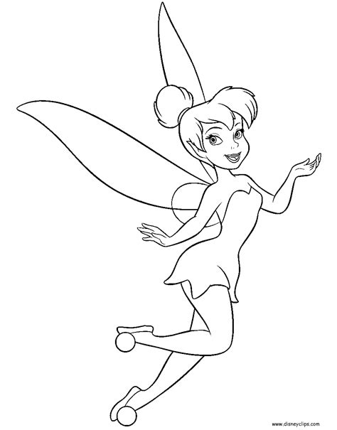 Tinkerbell with sparkles coloring page