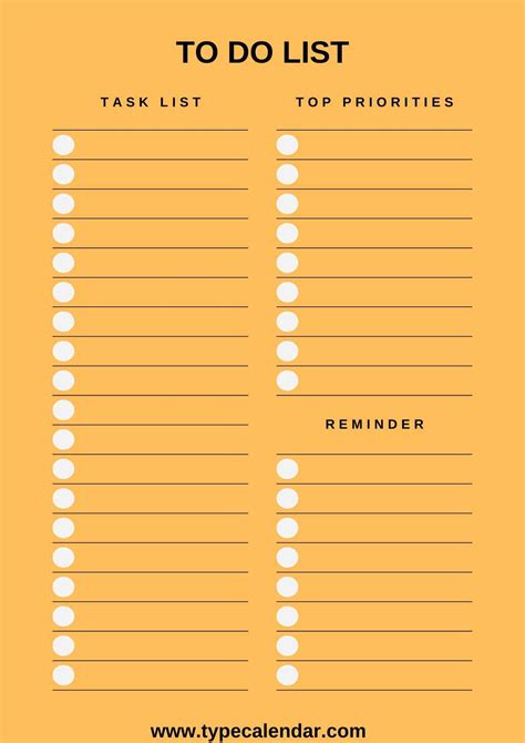 To-Do List Template 65432