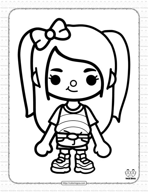 Toca Boca Coloring Pages with Themes