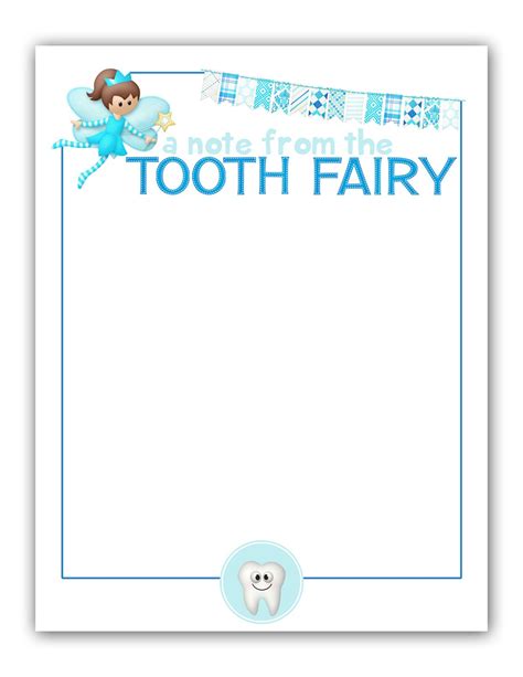 Tooth Fairy Letter Template Example