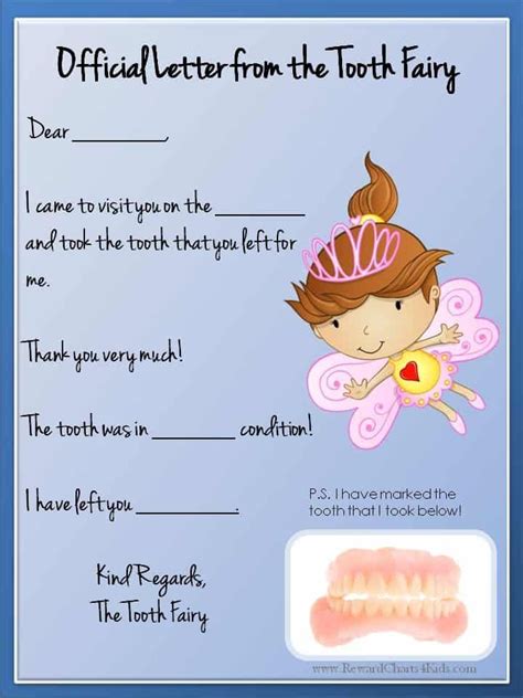 Tooth Fairy Letter Template Gallery 10