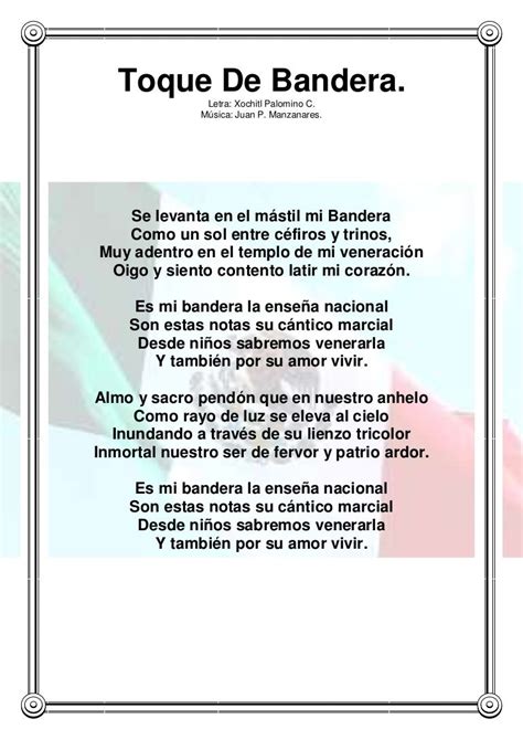 Toque de la Bandera Musical Piece