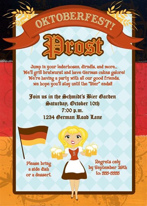 Traditional German Oktoberfest Invitation