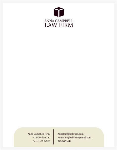 Traditional Law Firm Letterhead Template