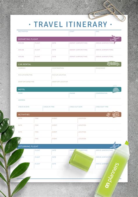 Travel Planner Template