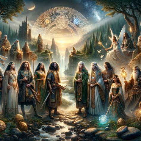 A depiction of the Tuatha Dé Danann