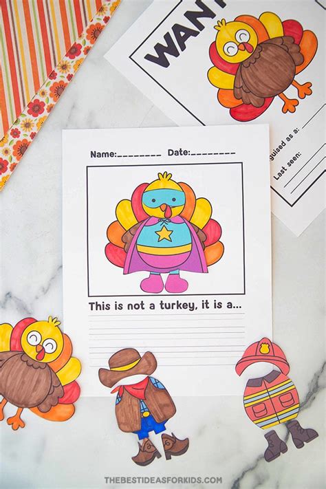 Turkey disguise printable for kids