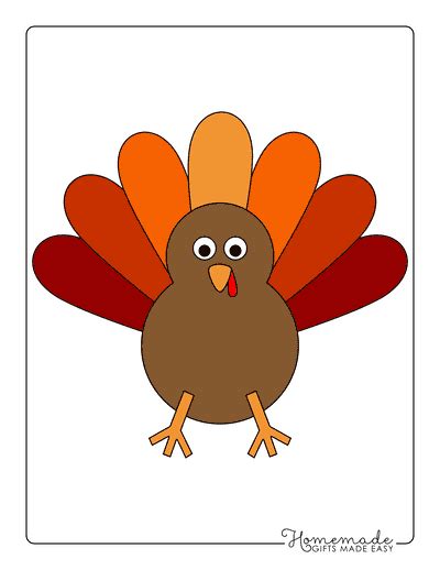 Turkey template printable for kids