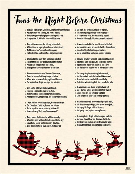 Twas the Night Before Christmas Printable Version