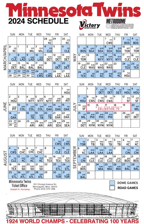 Twins Printable Schedule Template