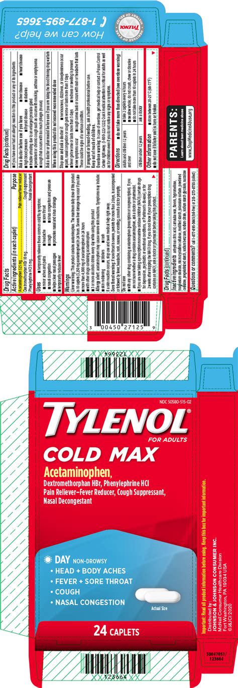 Tylenol Precautions Warning