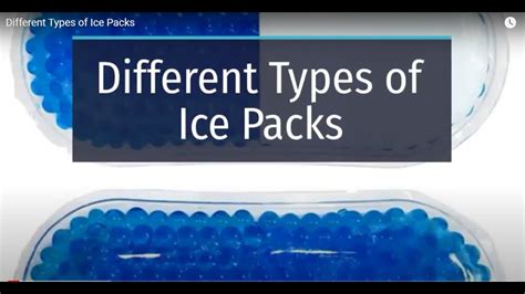 Different types of ice packs