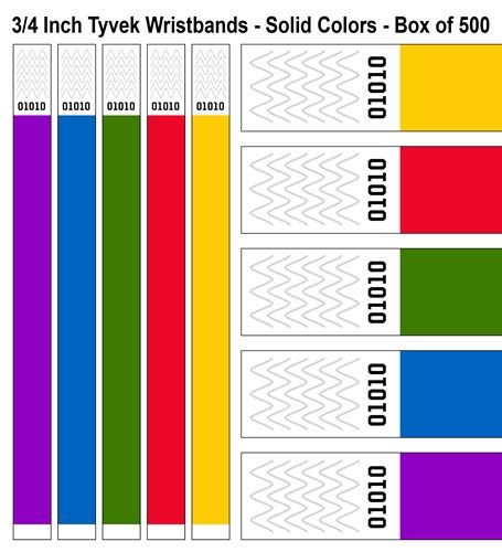 Tyvek Wristband Template 4