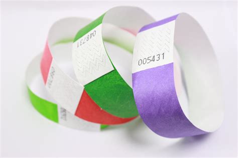 Tyvek Wristband Template 5