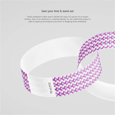 Tyvek Wristband Template 6