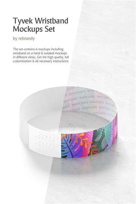 Tyvek Wristband Template 8